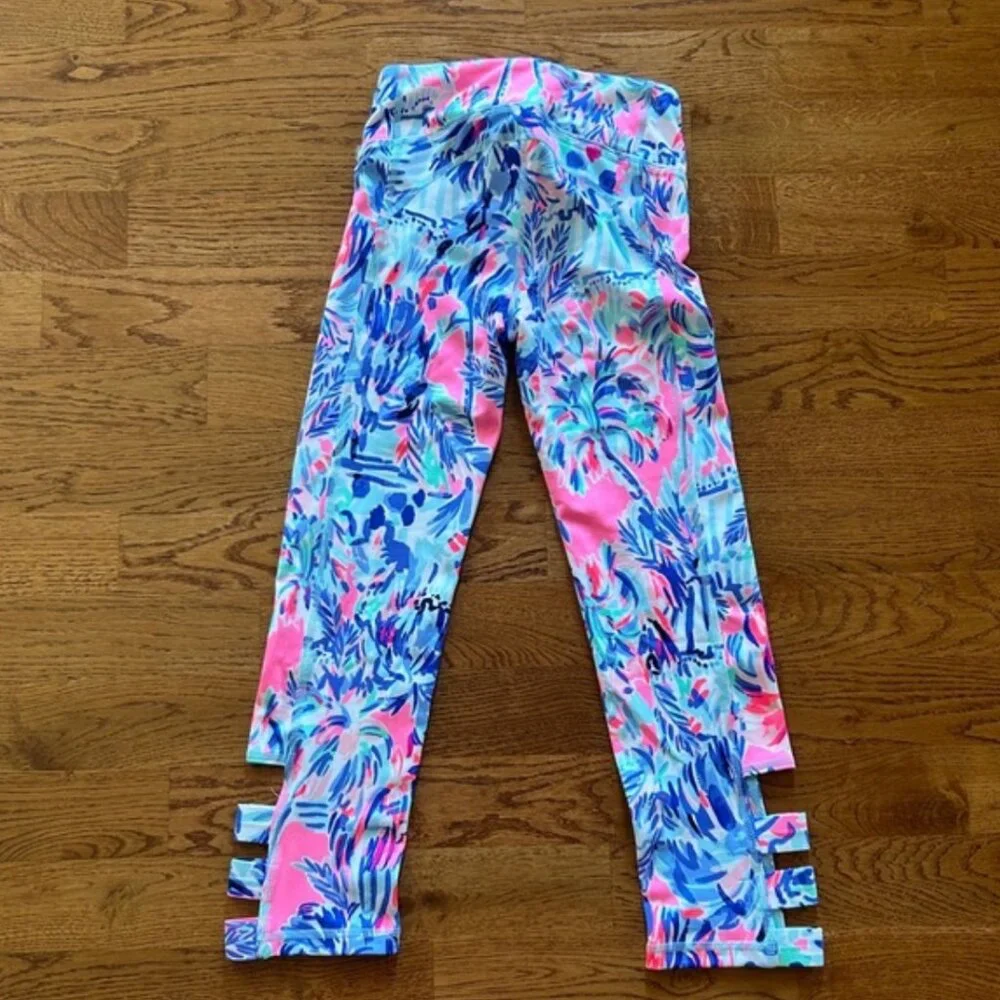 LILLY PULITZER Legging Luxletic Crop Pink weekender cabana cocktail Cutout xxs